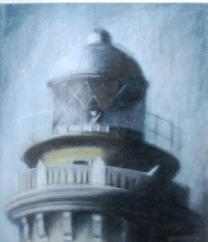 Dibujo a carboncillo de un faro